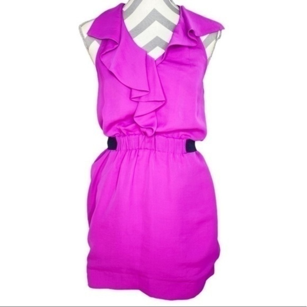 Rachel Roy Purple Ruffle Mini Dress Size 2